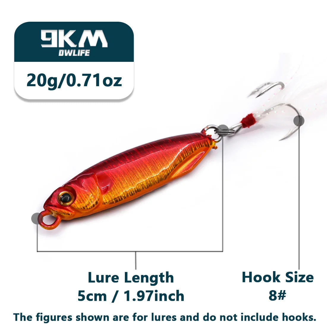 Fishing Jigs 20~37.5g Jigging Lures Trolling Spoon Lures Saltwater Treble Hooks for Tuna Salmon Sailfish Bass Grouper Snapper