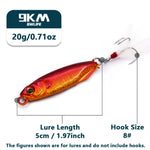 Lade das Bild in den Galerie-Viewer, Fishing Jigs 20~37.5g Jigging Lures Trolling Spoon Lures Saltwater Treble Hooks for Tuna Salmon Sailfish Bass Grouper Snapper
