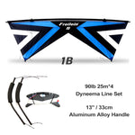 Load image into Gallery viewer, Freilein 2.4m Beginner 4 Line Stunt Kite for Adults Professional Acrobatic Kite PC20 13&quot; Handle + 4x25mx90lb Dyneema Lines + Bag
