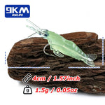 Lade das Bild in den Galerie-Viewer, Soft Plastic Shrimp Lure with Hook Crappie Micro Grass Shrimp for Trout Catfish Bass Fishing Prawn Lures Freshwater Saltwater
