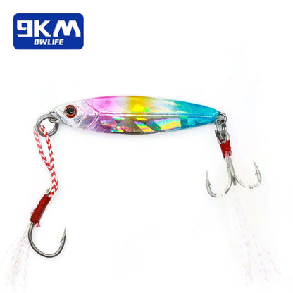 Fishing Jigs Saltwater Fishing Lures Vertical Slow Pitch Metal Jigging Spoon Assist Hooks Treble Hooks Bass Tuna Salmon Grouper