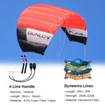 Load image into Gallery viewer, 9KM 2㎡-4㎡ 4 Line Power Kite Trainer Kite Professional Traction Kite 100KG &amp; 180KGx20m Dyneema Flying Lines and Control Kites
