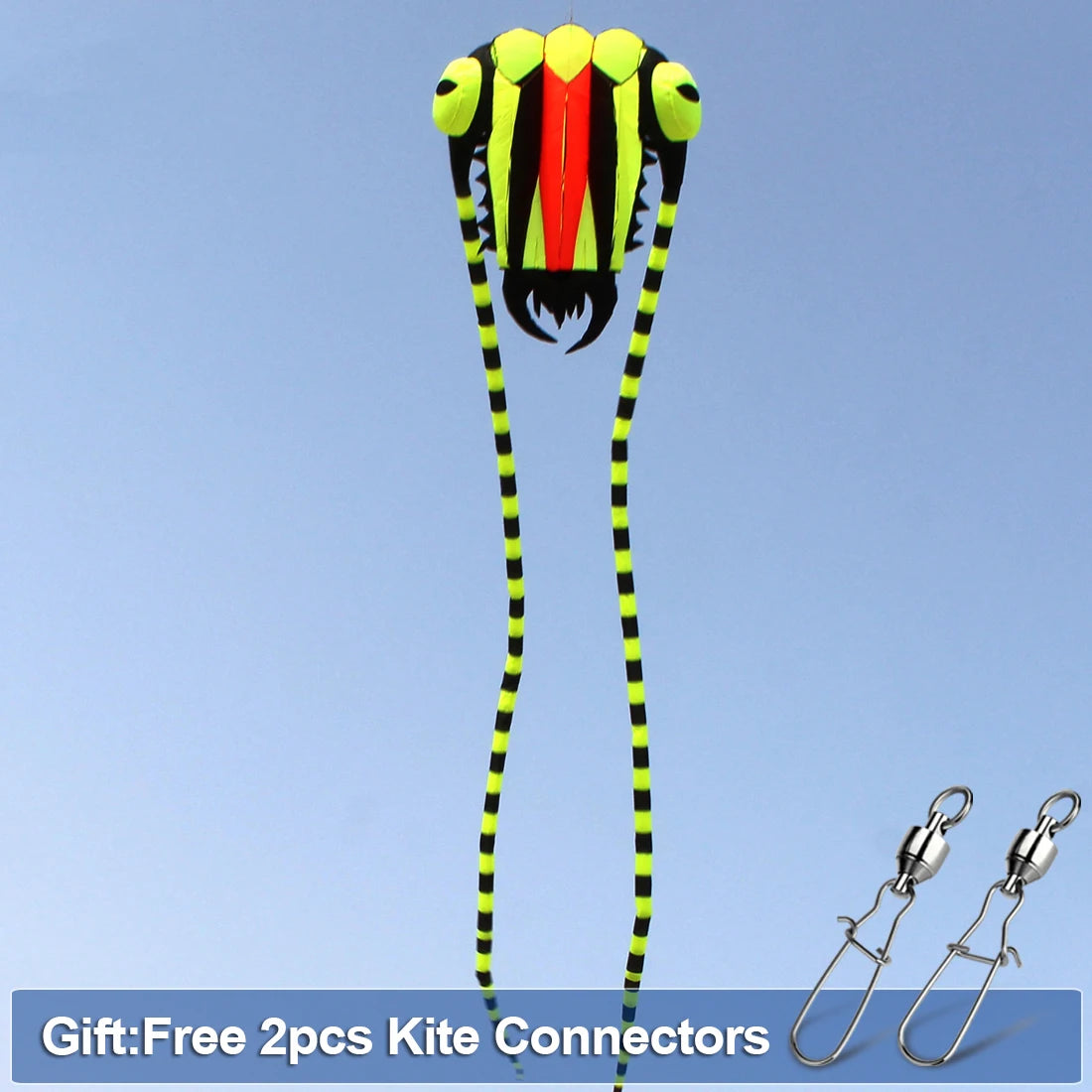 9KM Kite 2㎡ Trilobite Kite 7.45m Soft Inflatable Line Laundry Show Kite 30D Ripstop Nylon Fabric With Swivels & Bag