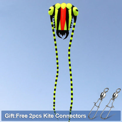 9KM Kite 2㎡ Trilobite Kite 7.45m Soft Inflatable Line Laundry Show Kite 30D Ripstop Nylon Fabric With Swivels & Bag