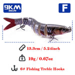 Load image into Gallery viewer, Fishing Lures for Bass Trout Topwater Fishing Lure Multi Jointed Lifelike Swimbait Slow Sinking Hard Baits Freshwater Seawater
