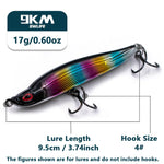 Load image into Gallery viewer, Slow Sinking Pencil Lures 11~17g Sea Fishing Lure Hard Bait for Bass Wobbler Pencil Lure Hard Bait 8~9.5cm Salmon Redfish Trout
