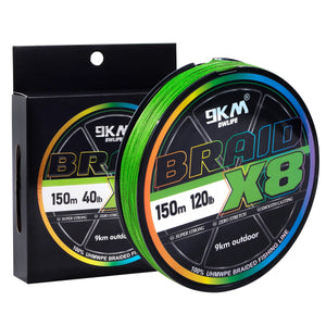 9KM Braided Fishing Line 8X Strands 15lb~120lb PE Line 150m/300m/500m Fishing Accessories for Saltwater & Freshwater