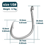 Lade das Bild in den Galerie-Viewer, 9KM Fishing Hooks Saltwater Live Bait Hooks 25~100Pcs Circle Hooks Catfish Hooks Wide Gap Non-offset Hook Bass Octopus Barb Hook
