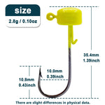 Load image into Gallery viewer, 9KM Ned Rig Jighead Fishing - 10pcs Jig Heads Hooks Weedless Shroom-Shaped Weight Head for Crappie Bass Fishing Lure Freshwater
