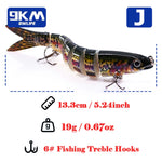 Lade das Bild in den Galerie-Viewer, Fishing Lures for Bass Trout Topwater Fishing Lure Multi Jointed Lifelike Swimbait Slow Sinking Hard Baits Freshwater Seawater
