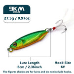 Load image into Gallery viewer, Fishing Jigs 20~37.5g Jigging Lures Trolling Spoon Lures Saltwater Treble Hooks for Tuna Salmon Sailfish Bass Grouper Snapper
