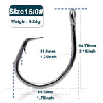 Load image into Gallery viewer, Saltwater Fishing Circle Hooks 25~100Pcs Giant Fishing Hook In-line Catfish Hooks Stainless Steel Shark &amp; Swordfish &amp;Tuna Hook
