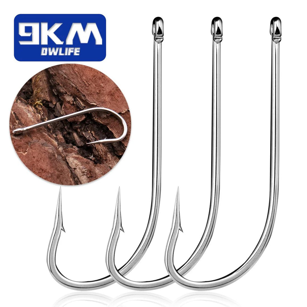 Saltwater Fishing Hooks 50~200Pcs Spear Sharp Bait Hooks Offset Hook