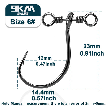 Drop Shot Hooks 10~30Pcs in-line Drop Shot Rig Fishing Hooks Swivel Soft Worm Hooks Bass Perch Carp Catfish Freshwater Saltwater