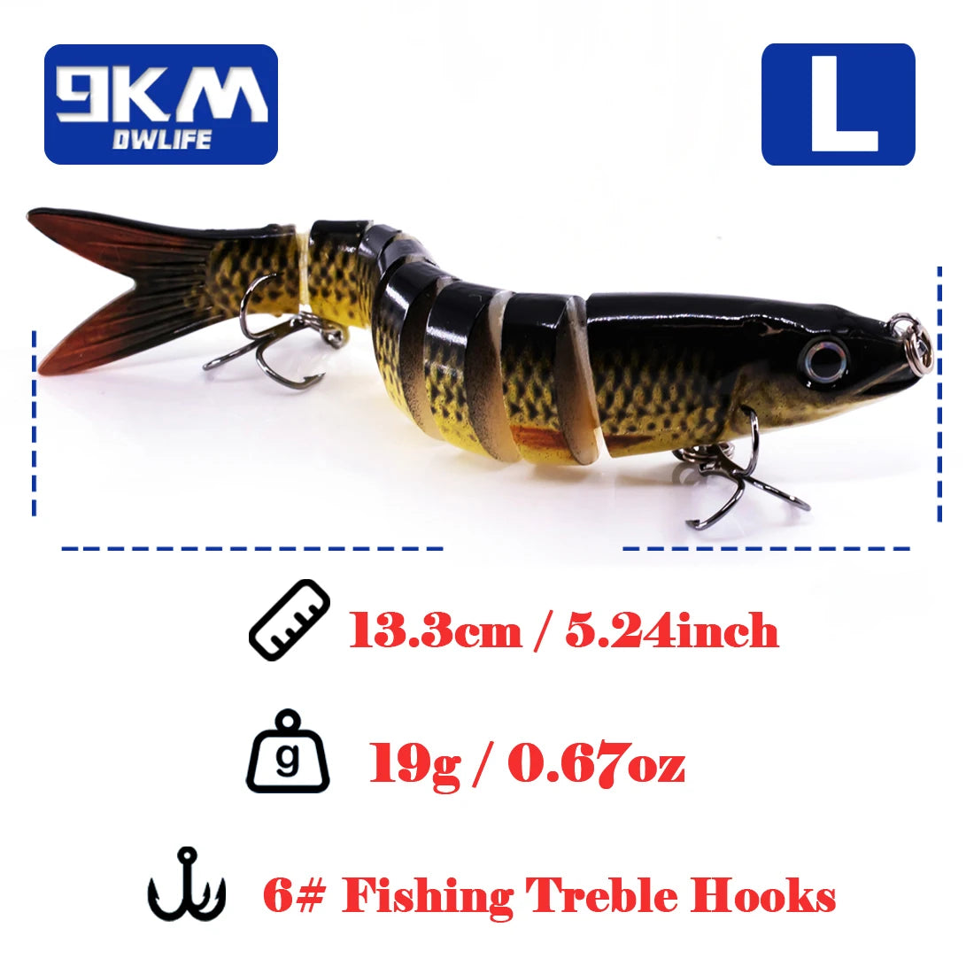 Fishing Lures for Bass Trout Topwater Fishing Lure Multi Jointed Lifelike Swimbait Slow Sinking Hard Baits Freshwater Seawater