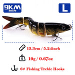 Lade das Bild in den Galerie-Viewer, Fishing Lures for Bass Trout Topwater Fishing Lure Multi Jointed Lifelike Swimbait Slow Sinking Hard Baits Freshwater Seawater
