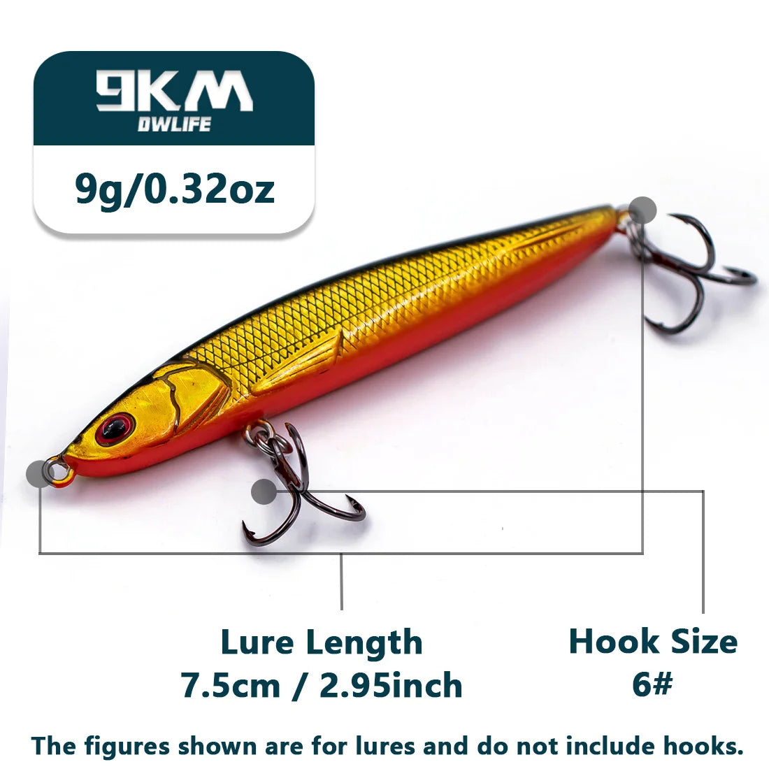 Sinking Pencil Fishing Lure 9~20g Hard Swimbaits Minnow Fishing Bait CrankBait Bass Redfish Trout Walleye Salmon Tackle 75~95mm