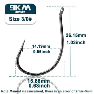 Drop Shot Hook Bass Fishing Hooks 50~200Pcs Drop Shot Rig Worm Hook High Carbon Steel Freshwater Fishing for Carp Perch Catfish