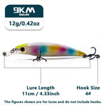 Lade das Bild in den Galerie-Viewer, Hard Minnow Fishing Lures 8~11cm Jerkbait Bait Swimbait Fishing Walleye Lures Catfish Sinking Noctilucent Treble Hooks 5.3~12.5g
