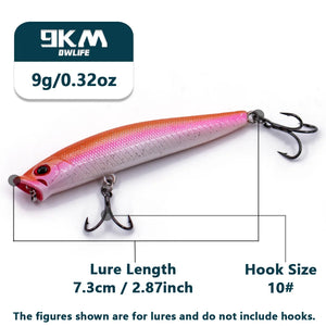 Sinking Fishing Lures 73~80mm Popper Lures Wobbler Pencil Artificial Hard Bait Bass Fishing Lure Salmon Redfish Trout 73~80mm