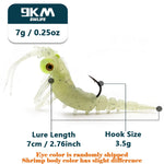 Lade das Bild in den Galerie-Viewer, 9KM Soft Shrimp Lures 7~8.5g Bass Lures Saltwater Shrimp Bait Swimbait for Slow Sinking Bass Trout Crappie Lure Sharp Hook 7~9cm
