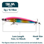 Load image into Gallery viewer, Hard Minnow Fishing Lures 7cm Jerkbait Swimbait Fishing Walleye Lures Crankbait Trout Catfish Jerk Bait Minnow Lure Treble Hooks
