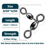 Load image into Gallery viewer, 3 Way Swivel Stainless Steel Crane Swivels Fishing Barrel Swivels Fishing Tackle Catfish Rig Swivels Surf Fishing Bottom Rig
