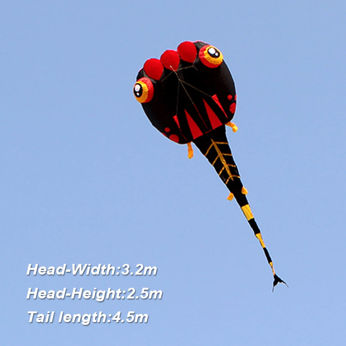 9KM 2㎡~8㎡ Pilot Lifter Tadpole Kite Single Line Soft Inflatable Line Laundry Show Kite Best 30D Ripstop Nylon Fabric