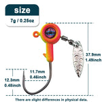 Lade das Bild in den Galerie-Viewer, Fishing Jig Head Hooks with Spinner - Underspin Crappie Fishing Jighead with Willow Blade Fishing Lure Hook Saltwater Freshwater
