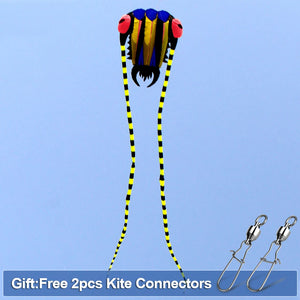 9KM Kite 2㎡ Trilobite Kite 7.45m Soft Inflatable Line Laundry Show Kite 30D Ripstop Nylon Fabric With Swivels & Bag