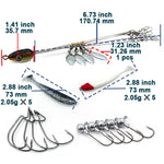 Load image into Gallery viewer, Alabama Rig for Bass Fishing Swimbait Lure Kit Umbrella Rigs Swivels Snap Trout Salmon Tackle Tips+EWG Hooks+T-Tail Soft Lures
