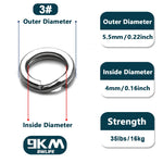 Load image into Gallery viewer, Split Rings Fishing 50~200Pcs Stainless Steel Lure Rings Saltwater Terminal Tackles Split Rings Fishing Connectors Snap Rings
