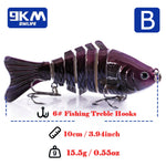 Lade das Bild in den Galerie-Viewer, Fishing Lures for Bass Multi Jointed Lifelike Swimbait Hard Bait Freshwater Slow Sinking Trout Walleye Pike Bass Fishing Lure
