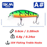 Load image into Gallery viewer, Minnow Fishing Lures 5.6cm Jerkbait Fishing Lure with Treble Hook Freshwater for Bass Trout Walleye Redfish Salmon Sinking Bait
