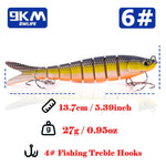 Lade das Bild in den Galerie-Viewer, Fishing Lures Lifelike Multi Jointed Swimbait for Bass Trout Slow Sinking Freshwater Topwater Crankbaits Bass Fishing Lure 27g
