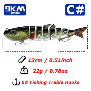 Multi Jointed Swimbait 22g Fishing Lures for Bass Trout Topwater Lures Trout Walleye Pike Bass Fishing Lure Freshwater 13cm