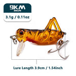 Lade das Bild in den Galerie-Viewer, 9KM Fishing Lures 3.1g Cricket Shape Lures Crankbait Bass Fishing Hard Baits Saltwater Topwater Cicada Lure with Treble Hook
