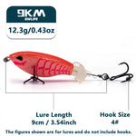 Lade das Bild in den Galerie-Viewer, Topwater Fishing Lures for Bass Fishing Bait 6.5~9cm Whopper Popper Lure 3D Eyes Propeller Tails Plopper Lure Catfish Pike Perch
