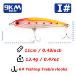 Load image into Gallery viewer, Fishing Lures Hard Minnow Baits 11cm/13.4g Topwater Hard Baits Jerkbait Swimbait Fishing Bass Walleye Lures Saltwater Freshwater
