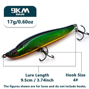 Slow Sinking Pencil Lures 11~17g Sea Fishing Lure Hard Bait for Bass Wobbler Pencil Lure Hard Bait 8~9.5cm Salmon Redfish Trout