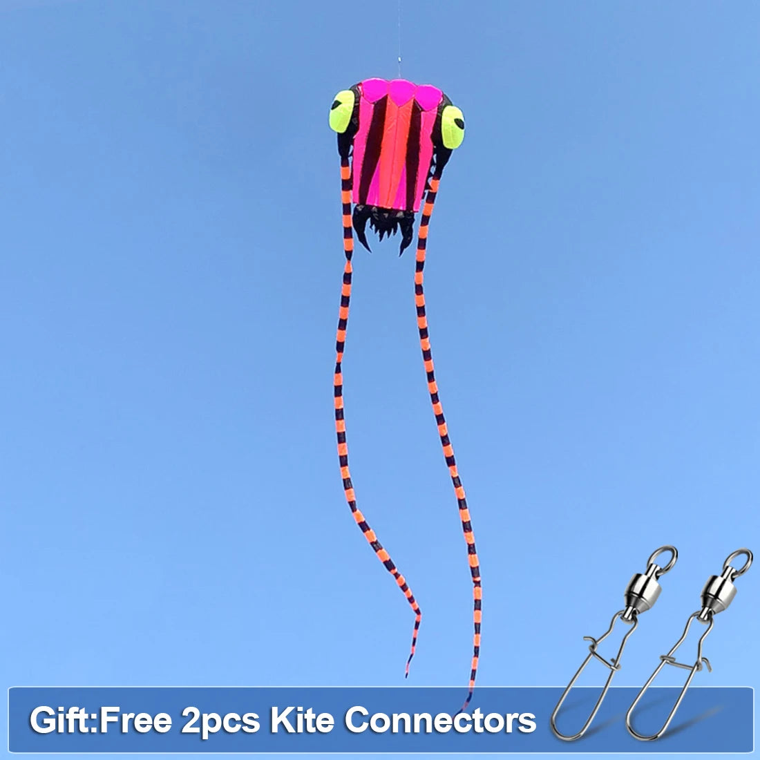 9KM Kite 2㎡ Trilobite Kite 7.45m Soft Inflatable Line Laundry Show Kite 30D Ripstop Nylon Fabric With Swivels & Bag