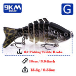 Load image into Gallery viewer, Fishing Lures for Bass Multi Jointed Lifelike Swimbait Hard Bait Freshwater Slow Sinking Trout Walleye Pike Bass Fishing Lure
