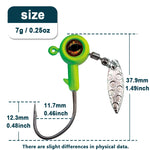 Lade das Bild in den Galerie-Viewer, Fishing Jig Head Hooks with Spinner - Underspin Crappie Fishing Jighead with Willow Blade Fishing Lure Hook Saltwater Freshwater
