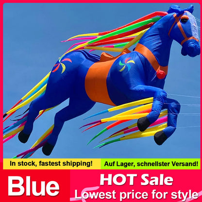 9KM 5m Horse Kite Soft Inflatable Line Laundry Kite 30D Ripstop Nylon with Bag for Kite Festival (Accept wholesale)