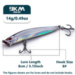 Lade das Bild in den Galerie-Viewer, Sinking Fishing Lures 73~80mm Popper Lures Wobbler Pencil Artificial Hard Bait Bass Fishing Lure Salmon Redfish Trout 73~80mm
