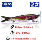 Load image into Gallery viewer, Fishing Lures Lifelike Multi Jointed Swimbait for Bass Trout Slow Sinking Freshwater Topwater Crankbaits Bass Fishing Lure 27g
