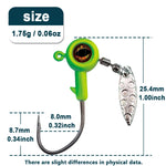 Lade das Bild in den Galerie-Viewer, Fishing Jig Head Hooks with Spinner - Underspin Crappie Fishing Jighead with Willow Blade Fishing Lure Hook Saltwater Freshwater
