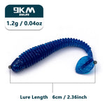 Lade das Bild in den Galerie-Viewer, 15Pcs T-Tail Grub Worm Baits Artificial Silicone Soft Lures Swimbaits Fishing Bass Paddle Tail Freshwater for Walleye Pike Trout
