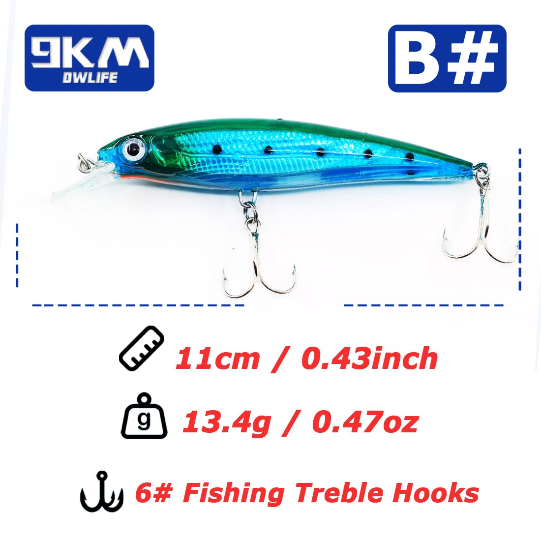 Fishing Lures Hard Minnow Baits 11cm/13.4g Topwater Hard Baits Jerkbait Swimbait Fishing Bass Walleye Lures Saltwater Freshwater