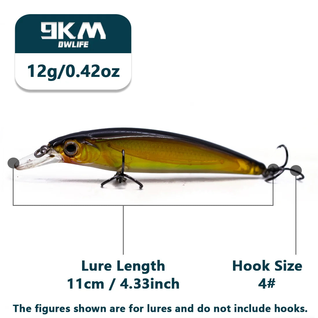 Hard Minnow Fishing Lures 8~11cm Jerkbait Bait Swimbait Fishing Walleye Lures Catfish Sinking Noctilucent Treble Hooks 5.3~12.5g